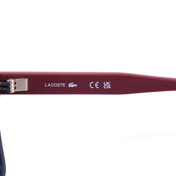 Lacoste Rectangle Mens Sunglasses - Matte Blue / Blue - NWT - Picture 5 of 11